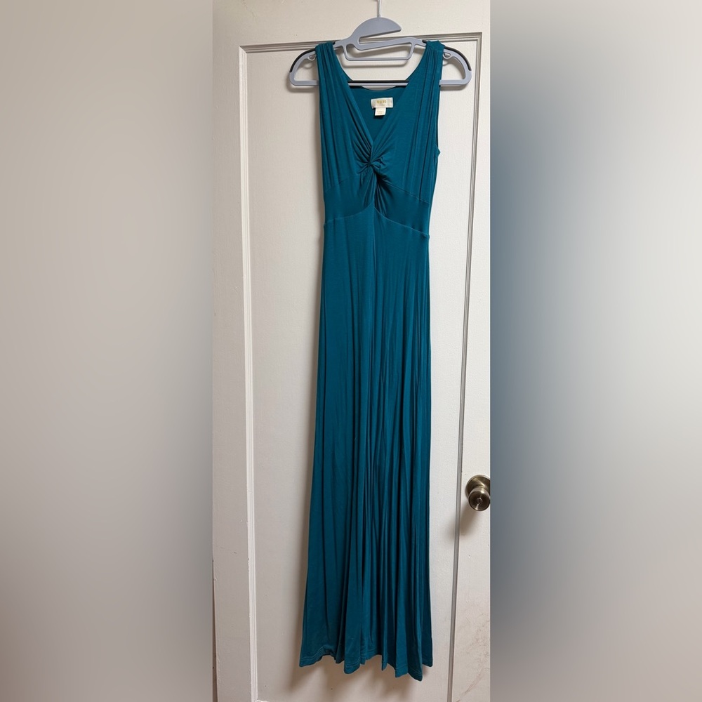 MAEVE Sleeveless Teal Twist-Front Maxi Dress XS